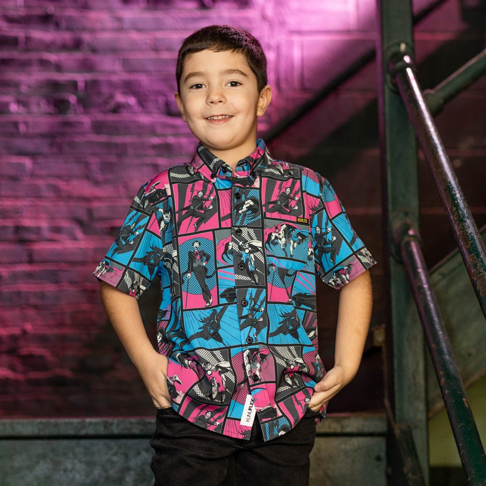 Batman "Funny Papers" – Youth KUNUFLEX Short Sleeve Shirt - Image 4
