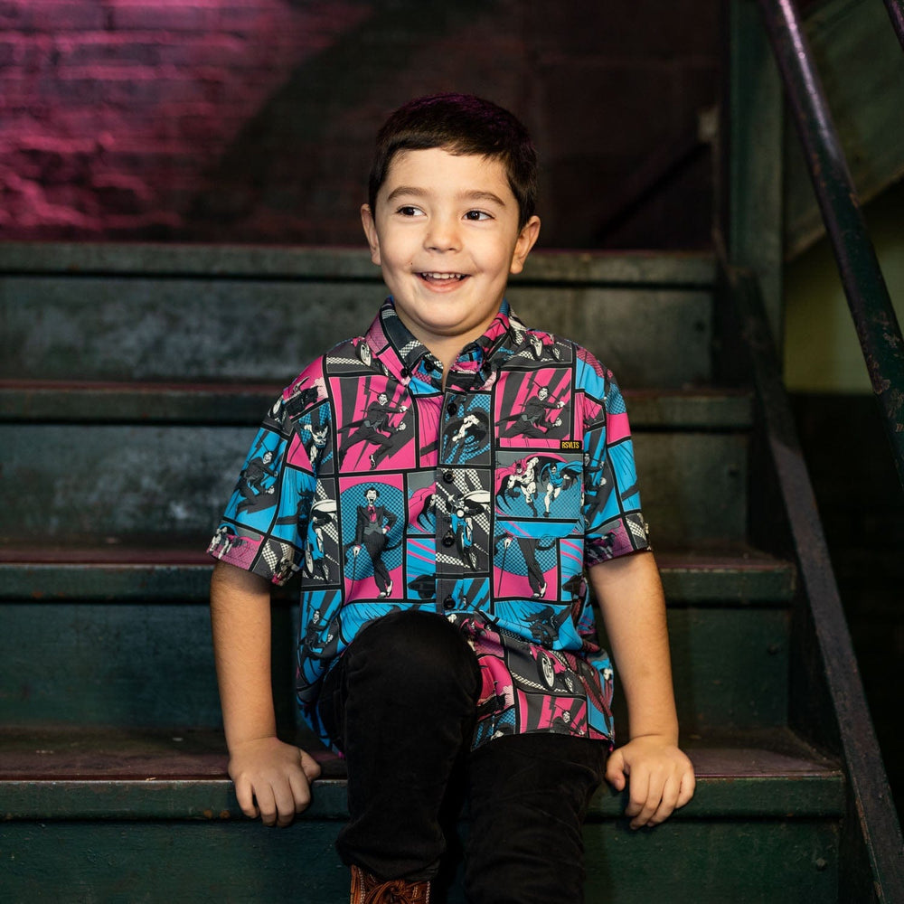 Batman "Funny Papers" – Youth KUNUFLEX Short Sleeve Shirt - Image 2