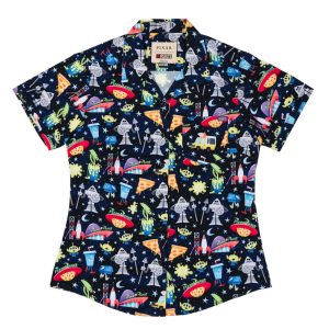 Disney and Pixar Toy Story "What a Spaceport!" – Women's KUNUFLEX Short Sleeve Shirt