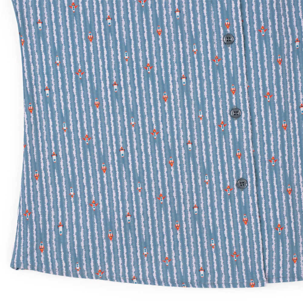 Blast Off! – Women's Stretch Seersucker Short Sleeve Shirt - Image 7
