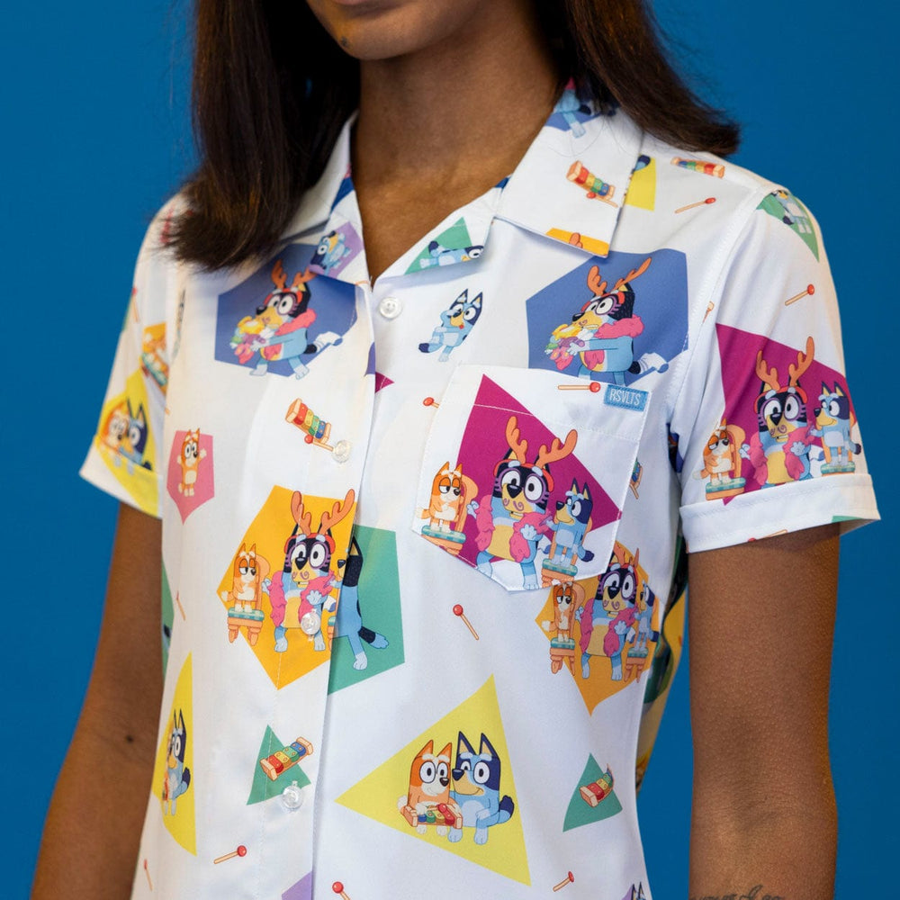 Bluey "Magic Xylophone" – Women's KUNUFLEX Short Sleeve Shirt - Image 4
