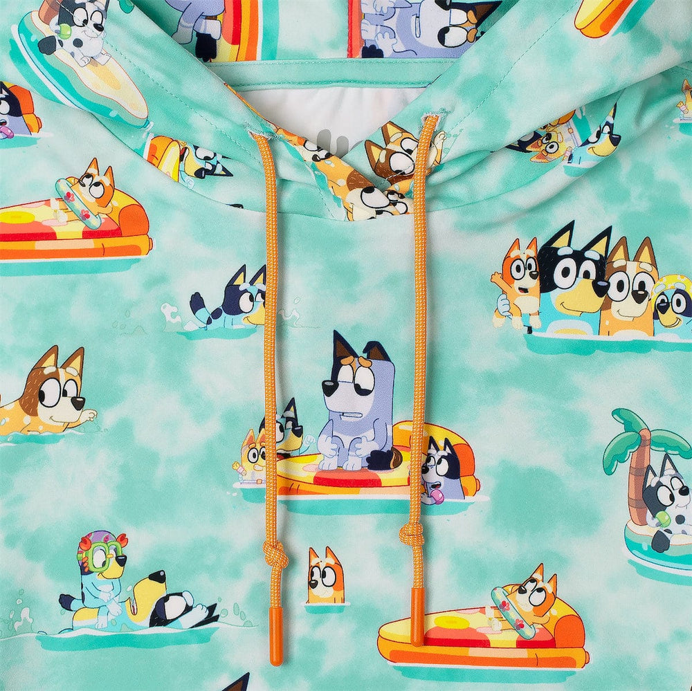 Bluey "Everybody in the Pool" – Youth Performance Hoodie - Image 2