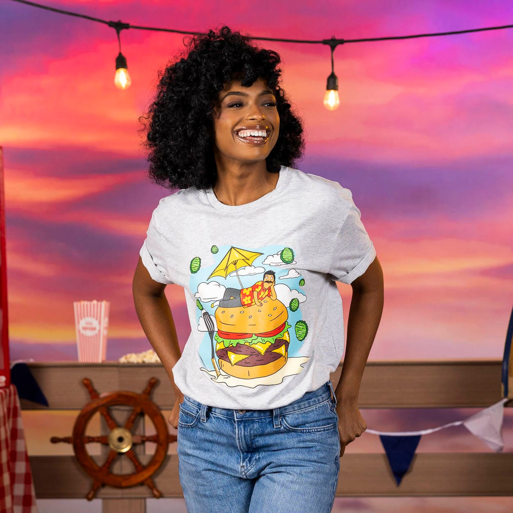 Bob's Burgers "Bob on a Burger" – Crewneck Tee - Image 5