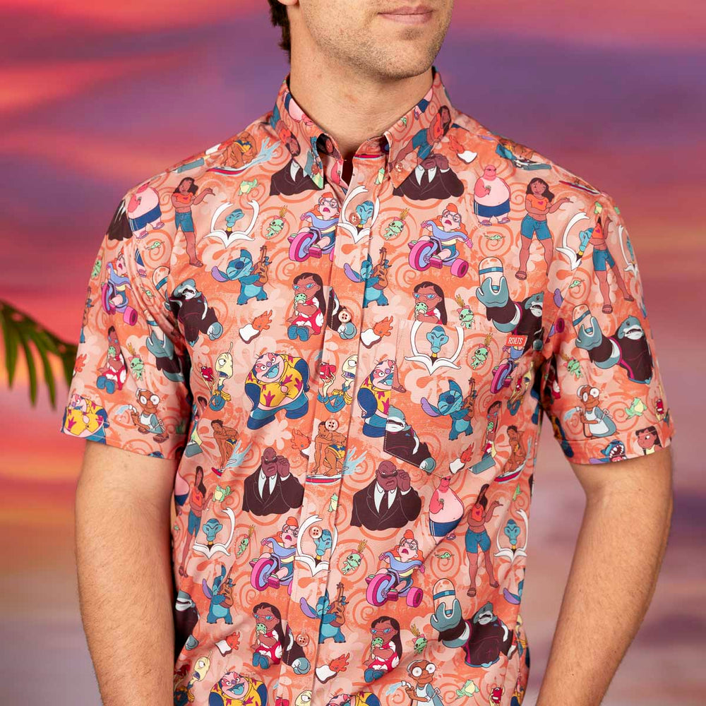 Disney's Lilo & Stitch "Ohana Means Family" – KUNUFLEX Short Sleeve Shirt - Image 4