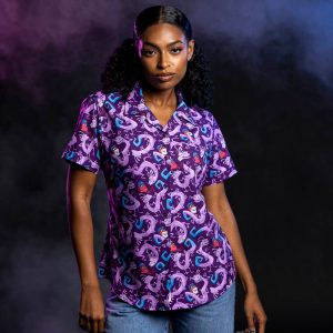 Disney and Pixar Monsters, Inc. "Slithering Sabotage" – Women's KUNUFLEX Short Sleeve Shirt