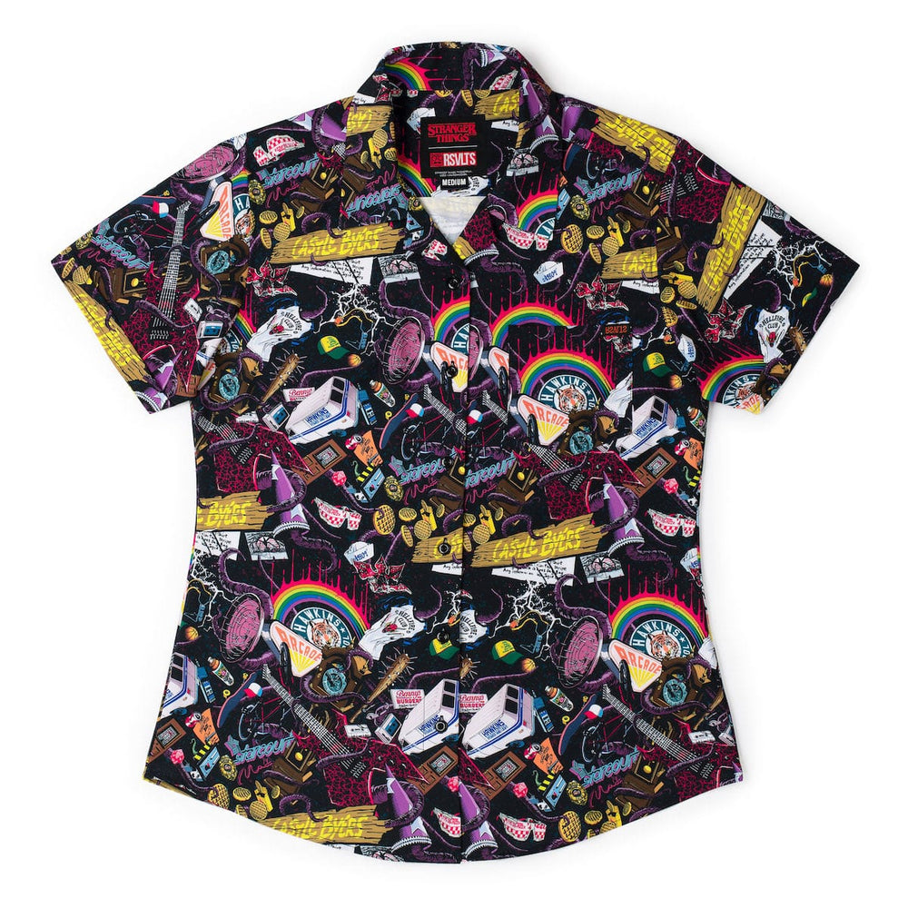 Stranger Things "Dimensions Collide" – Women's KUNUFLEX Short Sleeve Shirt - Image 2