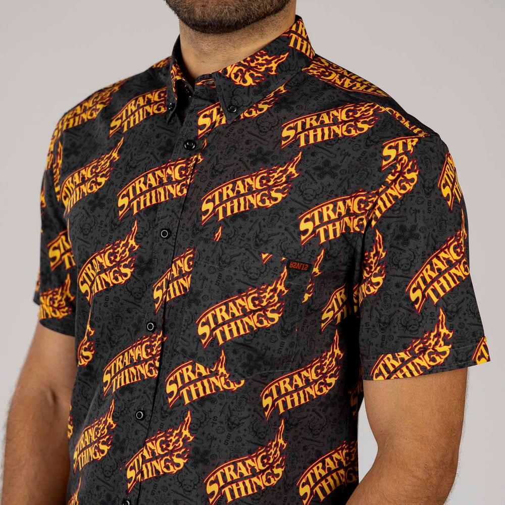 Stranger Things "Hot as Hellfire" – KUNUFLEX Short Sleeve Shirt - Image 4