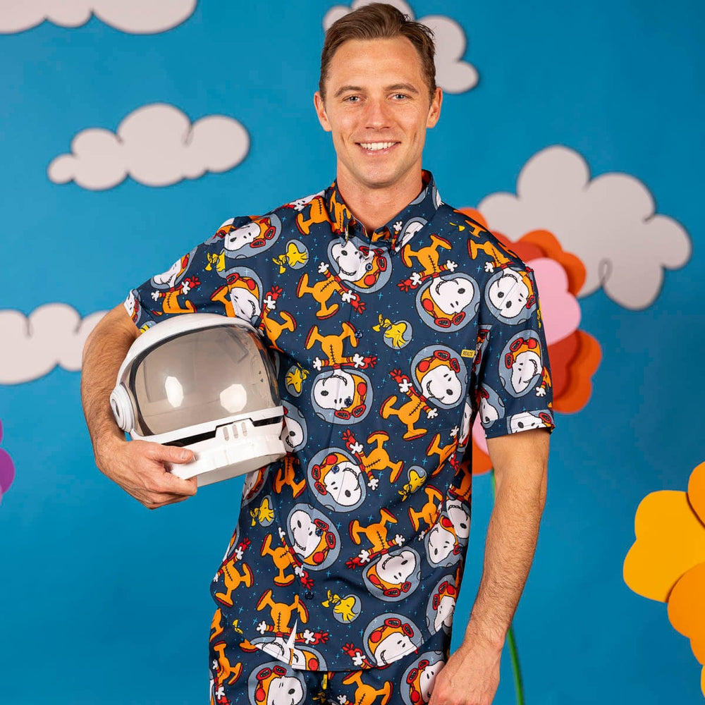 Peanuts "Snoopy in Space" – KUNUFLEX Short Sleeve Shirt - Image 2