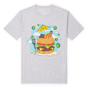 Bob's Burgers "Bob on a Burger" – Crewneck Tee
