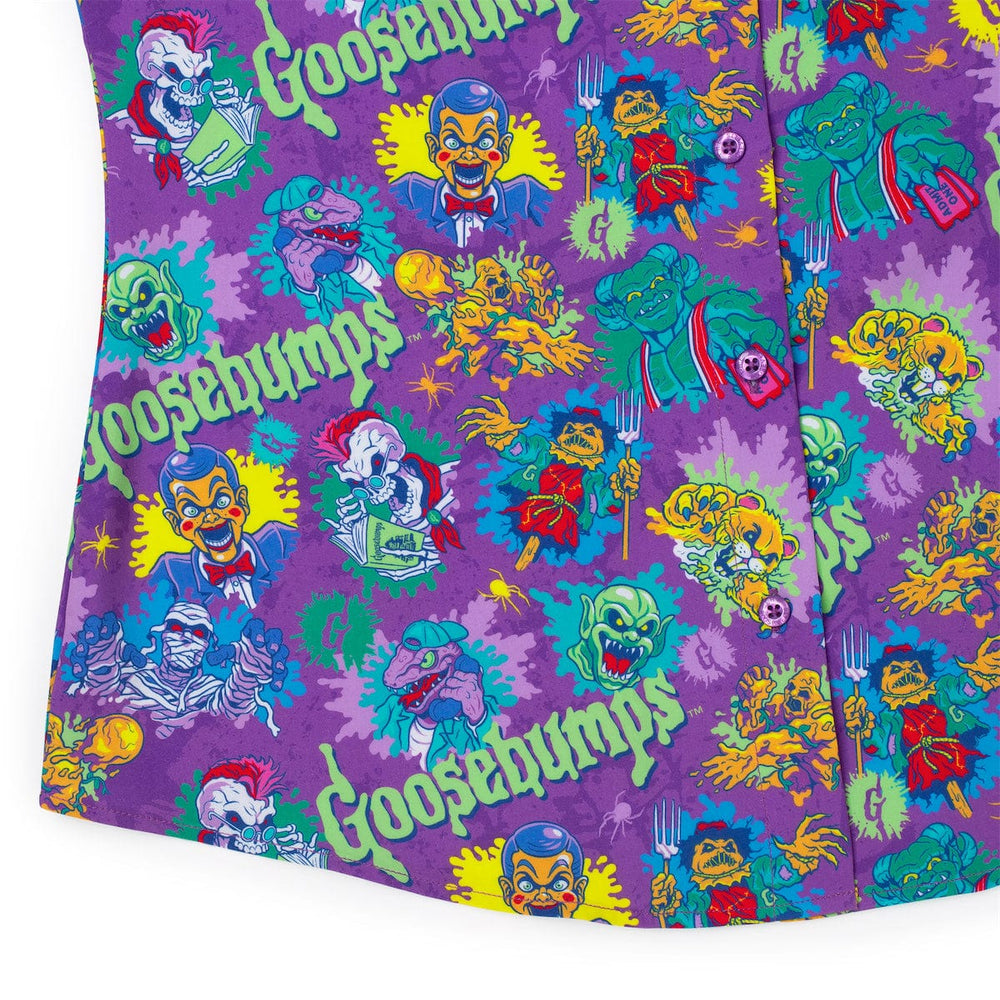 Goosebumps "Scared Sheetless" – Women's KUNUFLEX Short Sleeve Shirt - Image 6
