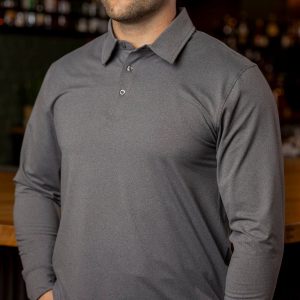 Iron Gate Melange – Commuter Long Sleeve Polo