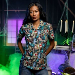 Disney's Haunted Mansion "Deck of the Dead" – Women's KUNUFLEX Short Sleeve Shirt