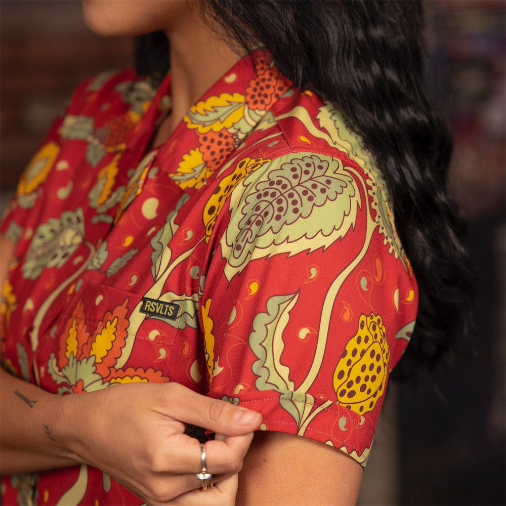 ‘70s Retro "Baba O’Redly" – Women's KUNUFLEX Short Sleeve Shirt - Image 5