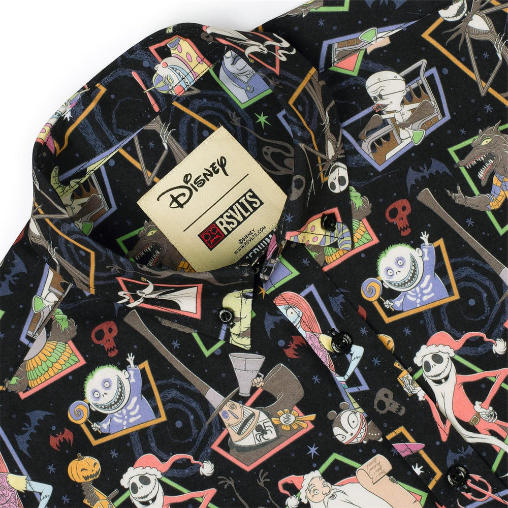 Disney Tim Burton's The Nightmare Before Christmas "Nightmare Neighbors" – KUNUFLEX Short Sleeve Shirt - Image 6