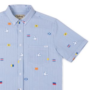 Disney "Maritime Mickey" – Stretch Seersucker Short Sleeve Shirt