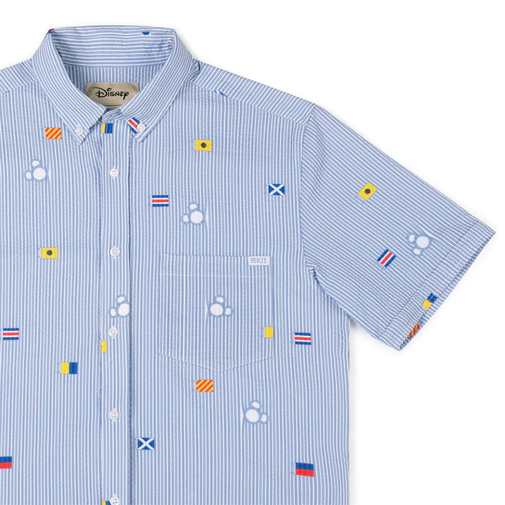 Disney "Maritime Mickey" – Stretch Seersucker Short Sleeve Shirt