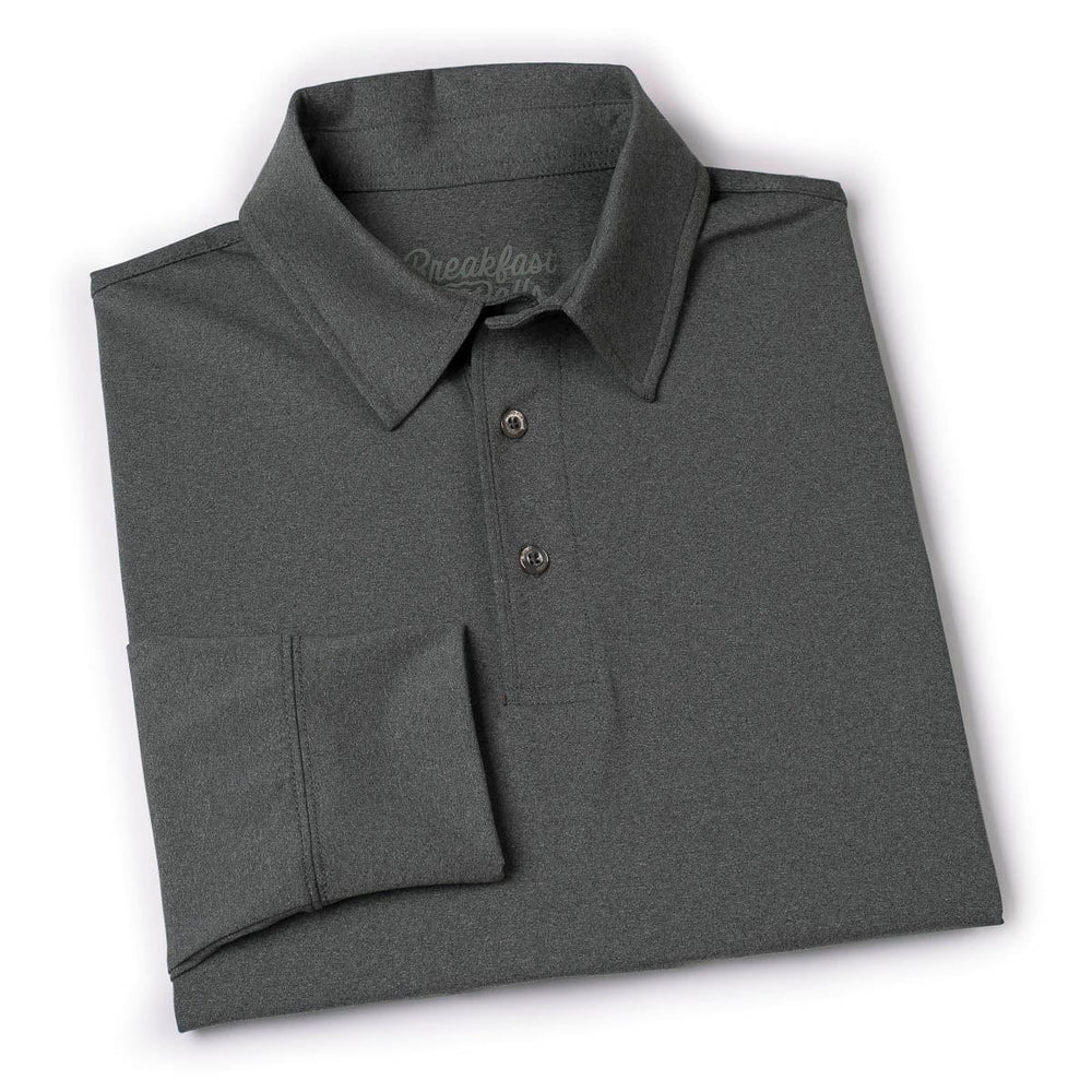 Iron Gate Melange – Commuter Long Sleeve Polo - Image 9