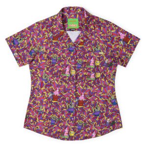 SpongeBob "CHOOOOOCOLATE!!!" – Women's KUNUFLEX Short Sleeve Shirt