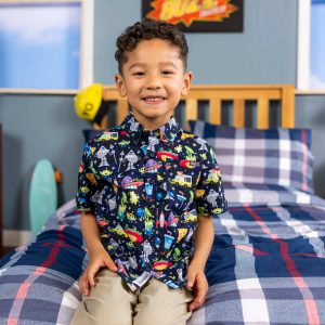 Disney and Pixar Toy Story "What a Spaceport!" – Preschooler KUNUFLEX Short Sleeve Shirt