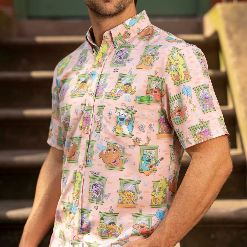 Sesame Street "Welcome to the Neighborhood" – KUNUFLEX Short Sleeve Shirt - Image 4