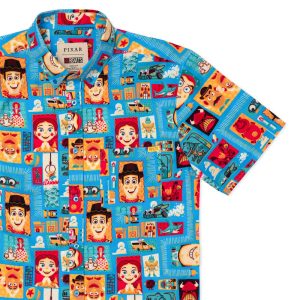 Disney and Pixar Toy Story "Woodcut Woody & Friends" – KUNUFLEX Short Sleeve Shirt