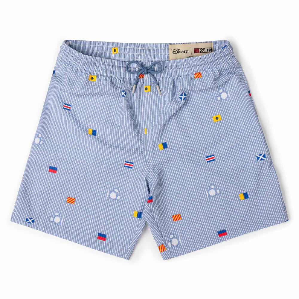 Disney "Maritime Mickey" – Stretch Seersucker Hybrid Shorts