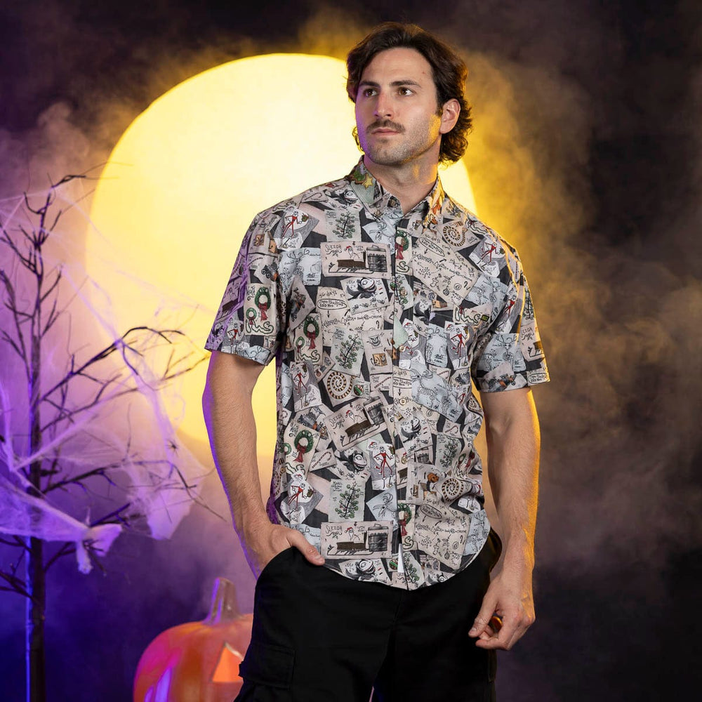 Disney Tim Burton's The Nightmare Before Christmas "Christmas Screamatics" – KUNUFLEX Short Sleeve Shirt - Image 2