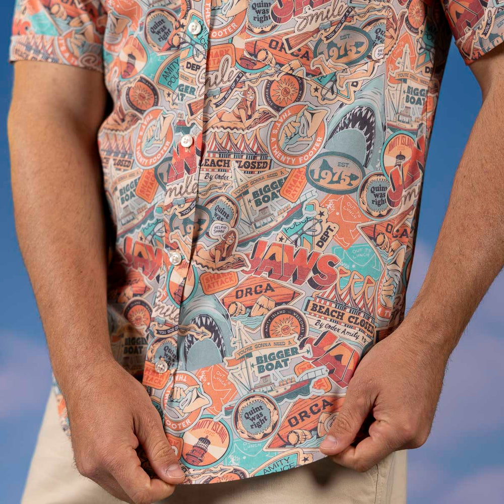 Jaws "Greetings from Amity" – KUNUFLEX Short Sleeve Shirt - Image 6