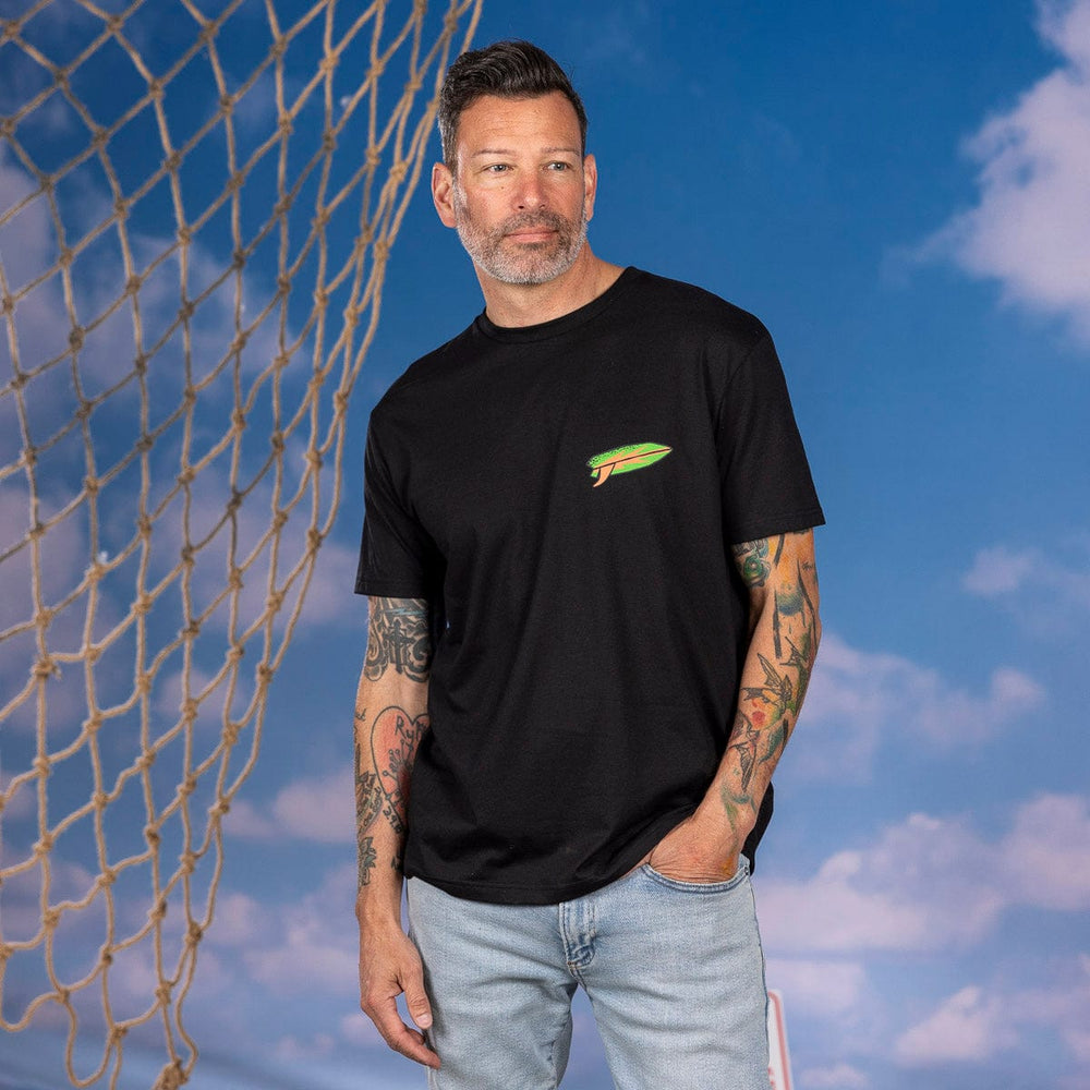 Jaws "Sun. Surf. Shark." – Crewneck Tee - Image 2