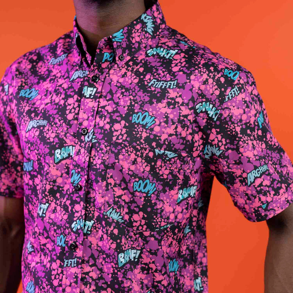 Marvel “Fightin' Words” – KUNUFLEX Short Sleeve Shirt - Image 4
