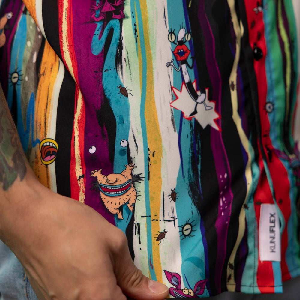 Aaahh!!! Real Monsters "Abstract Screams" – KUNUFLEX Short Sleeve Shirt - Image 6