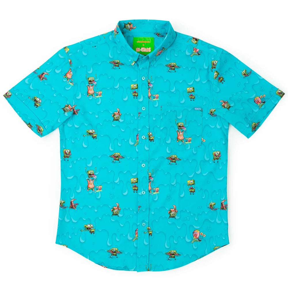 SpongeBob "Trippy Bobs" (Light Blue) – KUNUFLEX Short Sleeve Shirt - Image 2