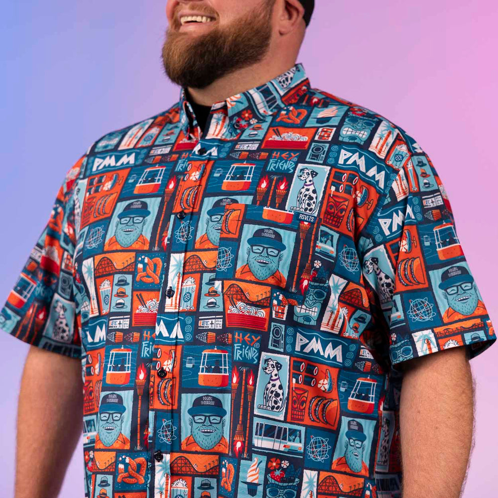 Paging Mr. Morrow "Hey, Friends" – KUNUFLEX Short Sleeve Shirt - Image 6
