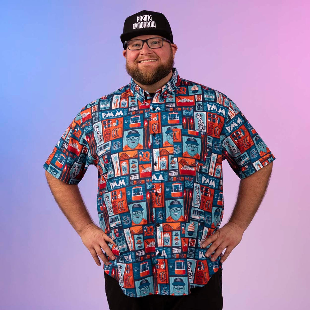 Paging Mr. Morrow "Hey, Friends" – KUNUFLEX Short Sleeve Shirt - Image 2