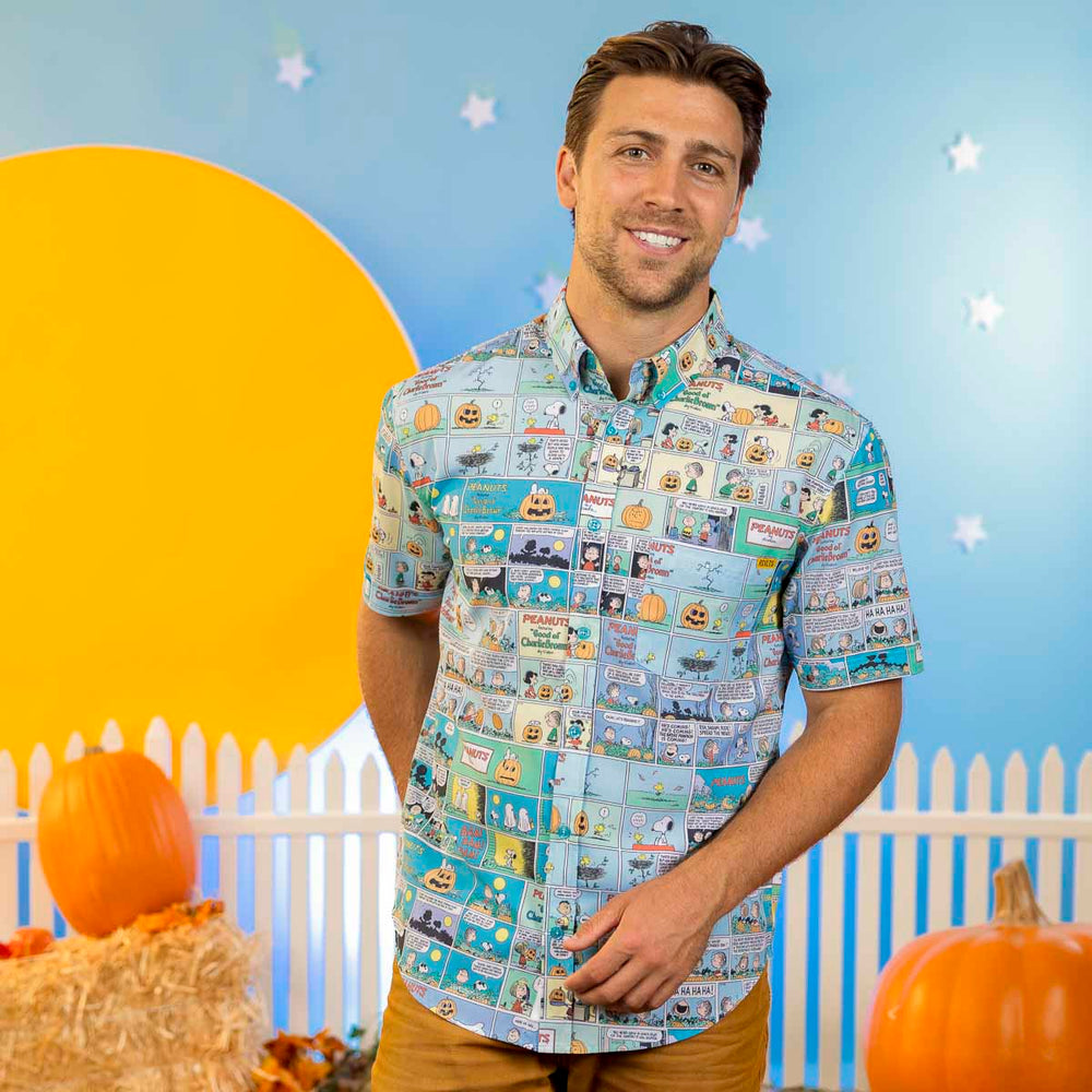 Peanuts "Spooky Strips" – KUNUFLEX Short Sleeve Shirt - Image 3