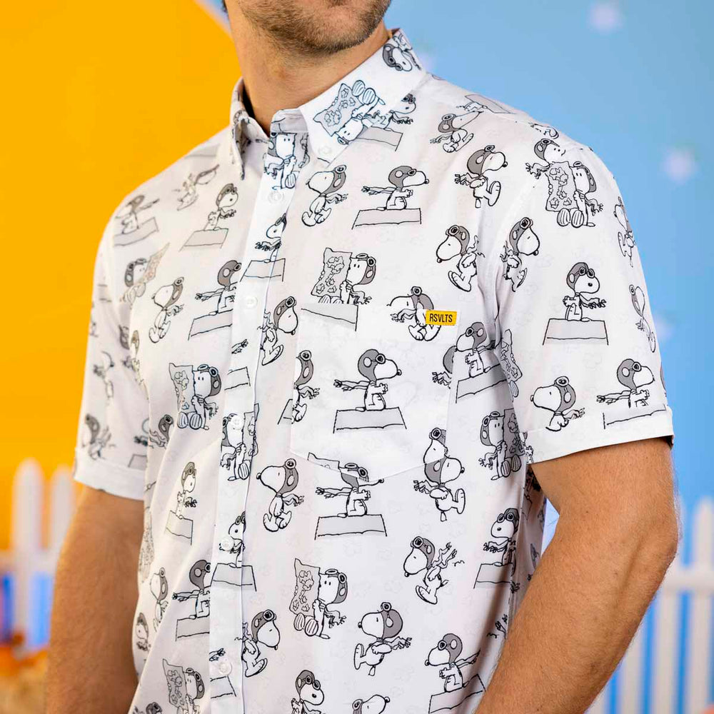 Peanuts "The Flying Ace" – KUNUFLEX Short Sleeve Shirt - Image 4