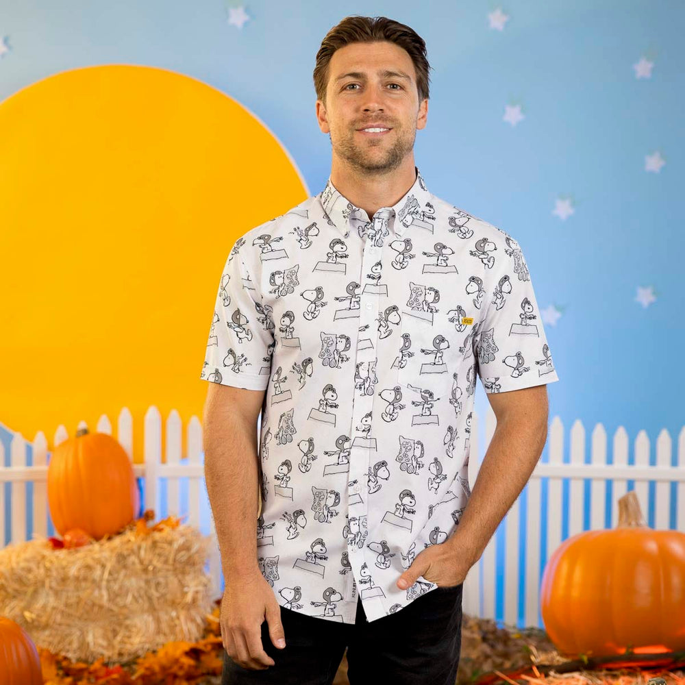 Peanuts "The Flying Ace" – KUNUFLEX Short Sleeve Shirt - Image 2