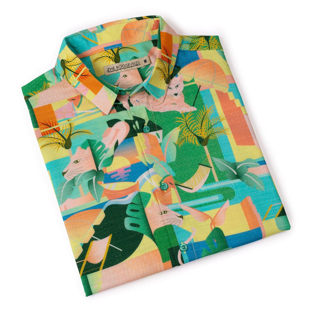 Big Cat Cabana – Bamboo Short Sleeve Shirt - Image 8