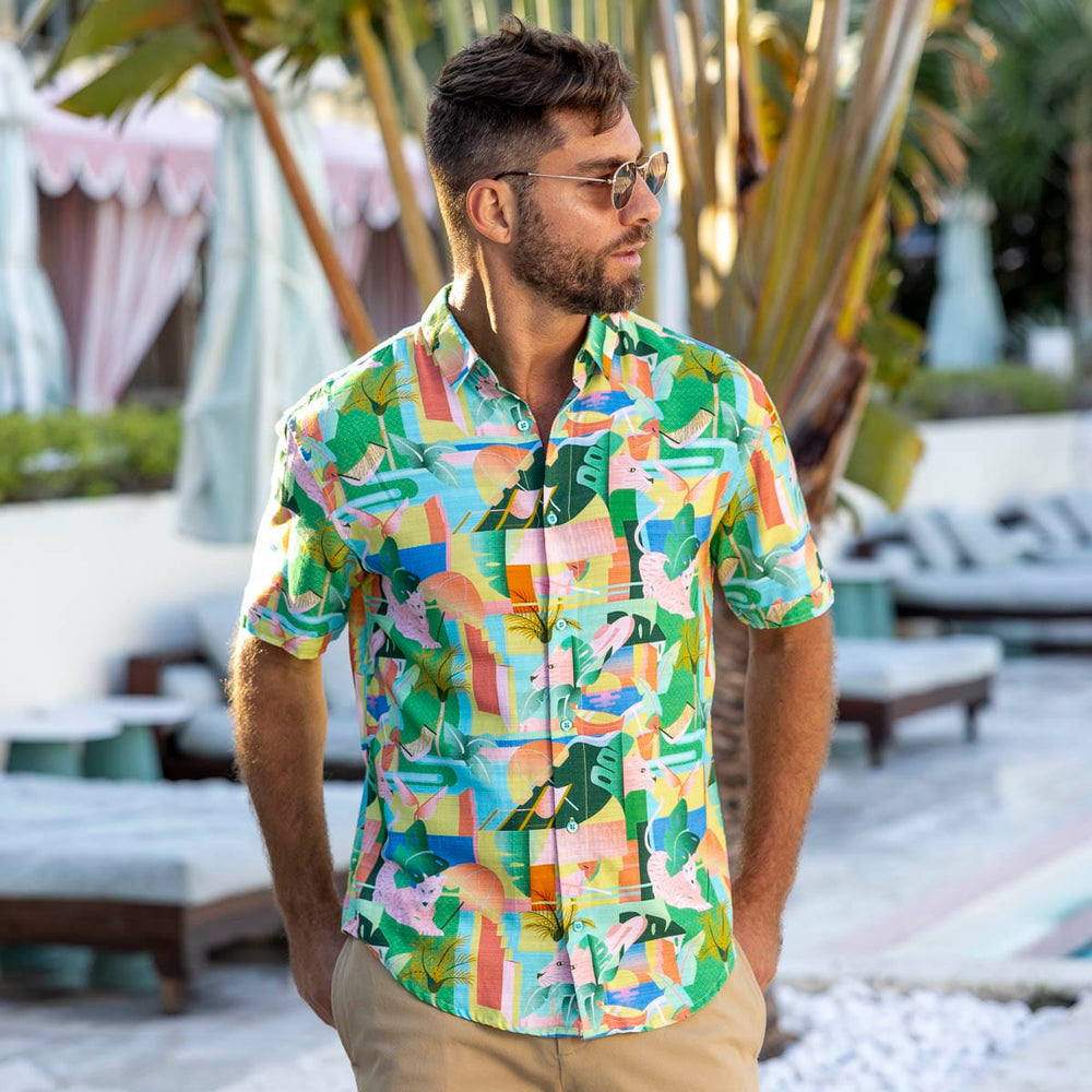 Big Cat Cabana – Bamboo Short Sleeve Shirt - Image 2