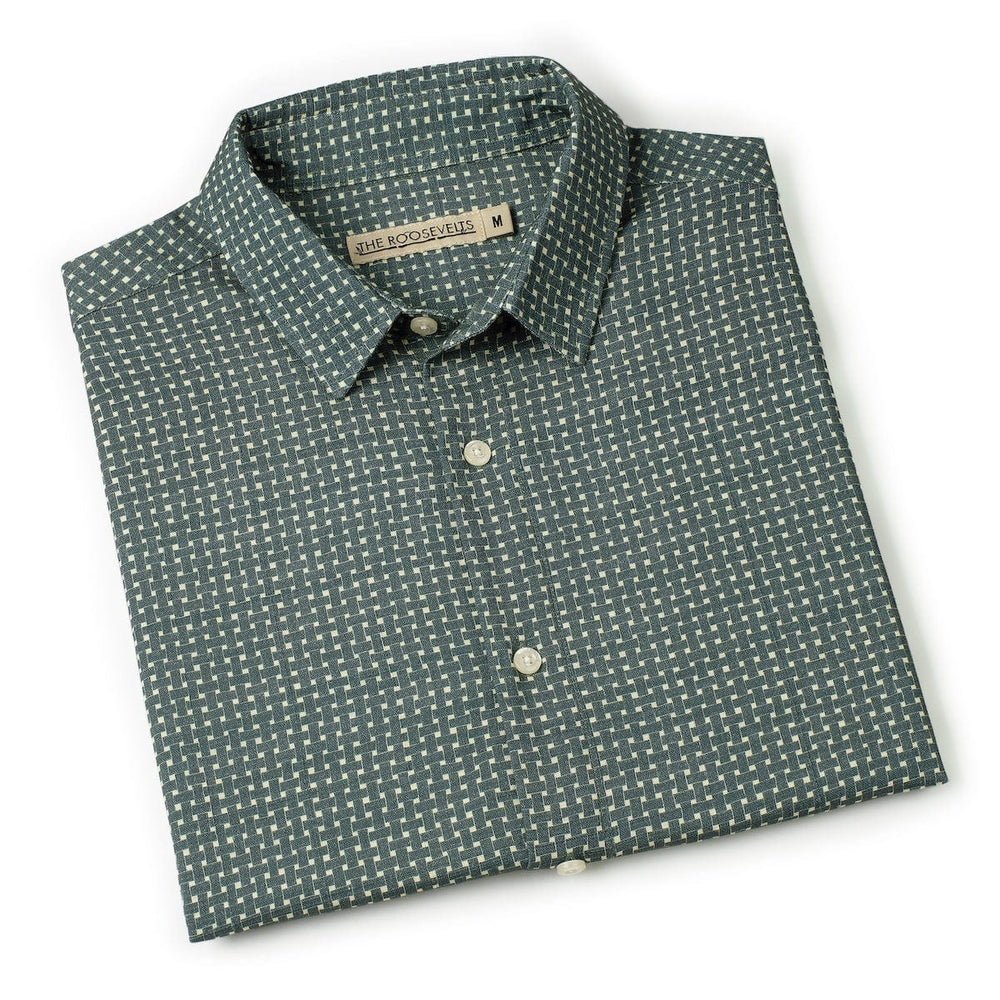 Palm Weave – Bamboo Short Sleeve Shirt - Image 8