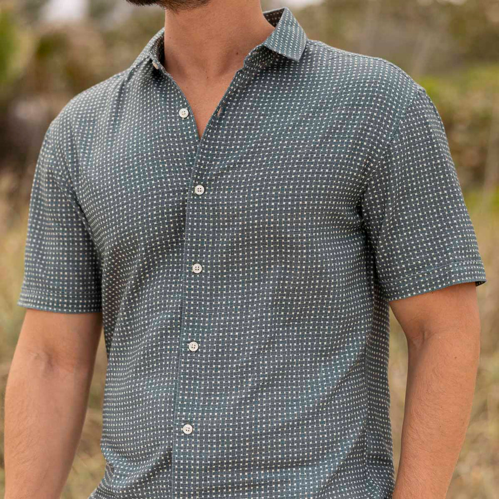 Palm Weave – Bamboo Short Sleeve Shirt