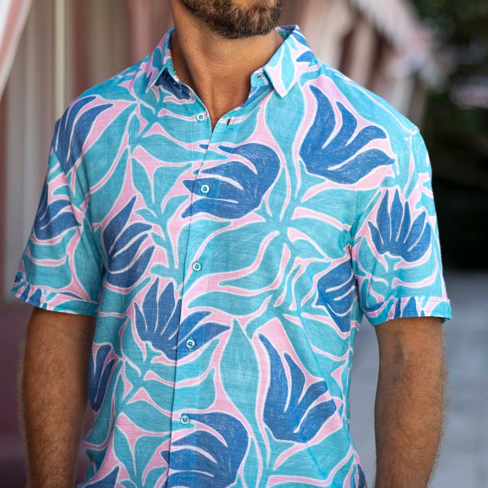 Turq Tropic – Bamboo Short Sleeve Shirt