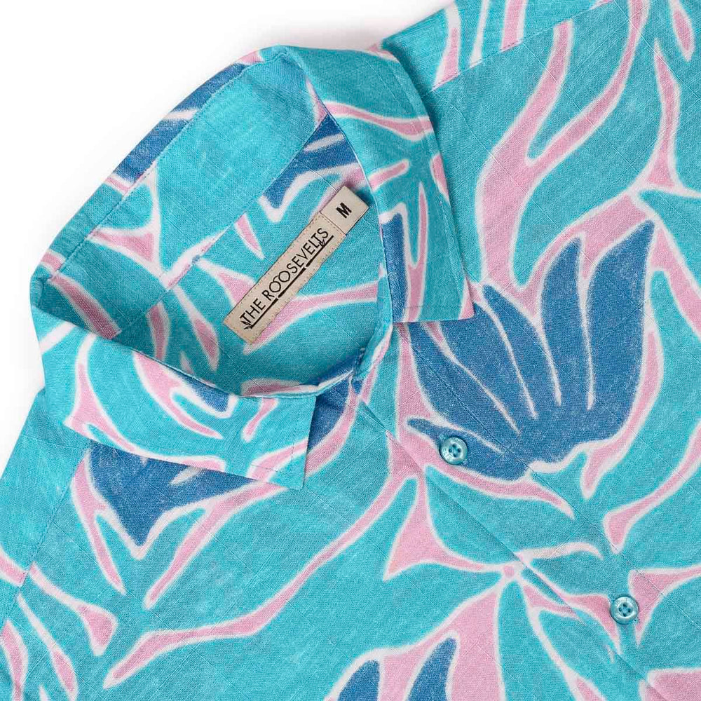 Turq Tropic – Bamboo Short Sleeve Shirt - Image 6