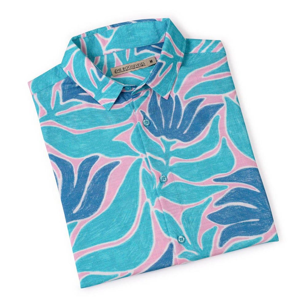 Turq Tropic – Bamboo Short Sleeve Shirt - Image 8