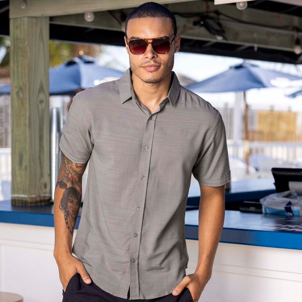 Volcanic Ash – Bamboo Short Sleeve Shirt - Image 2