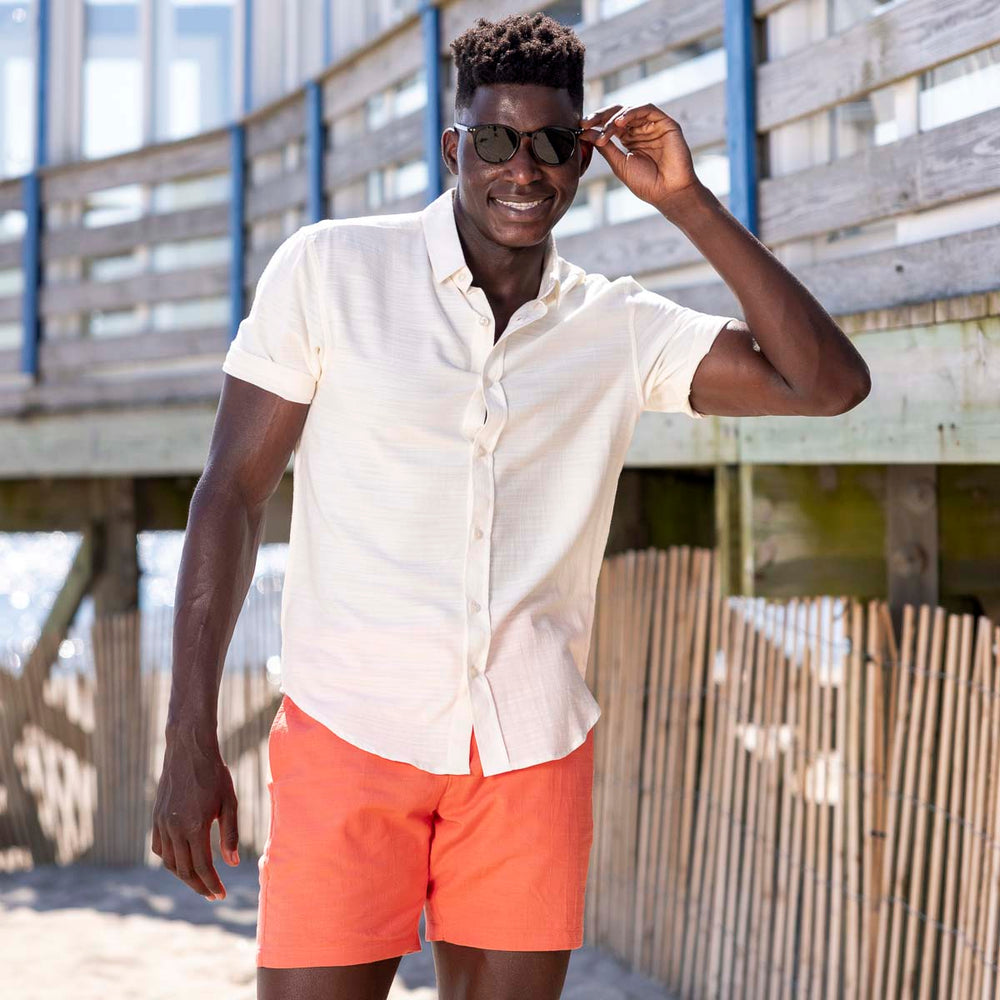 White Sand – Bamboo Short Sleeve Shirt - Image 2