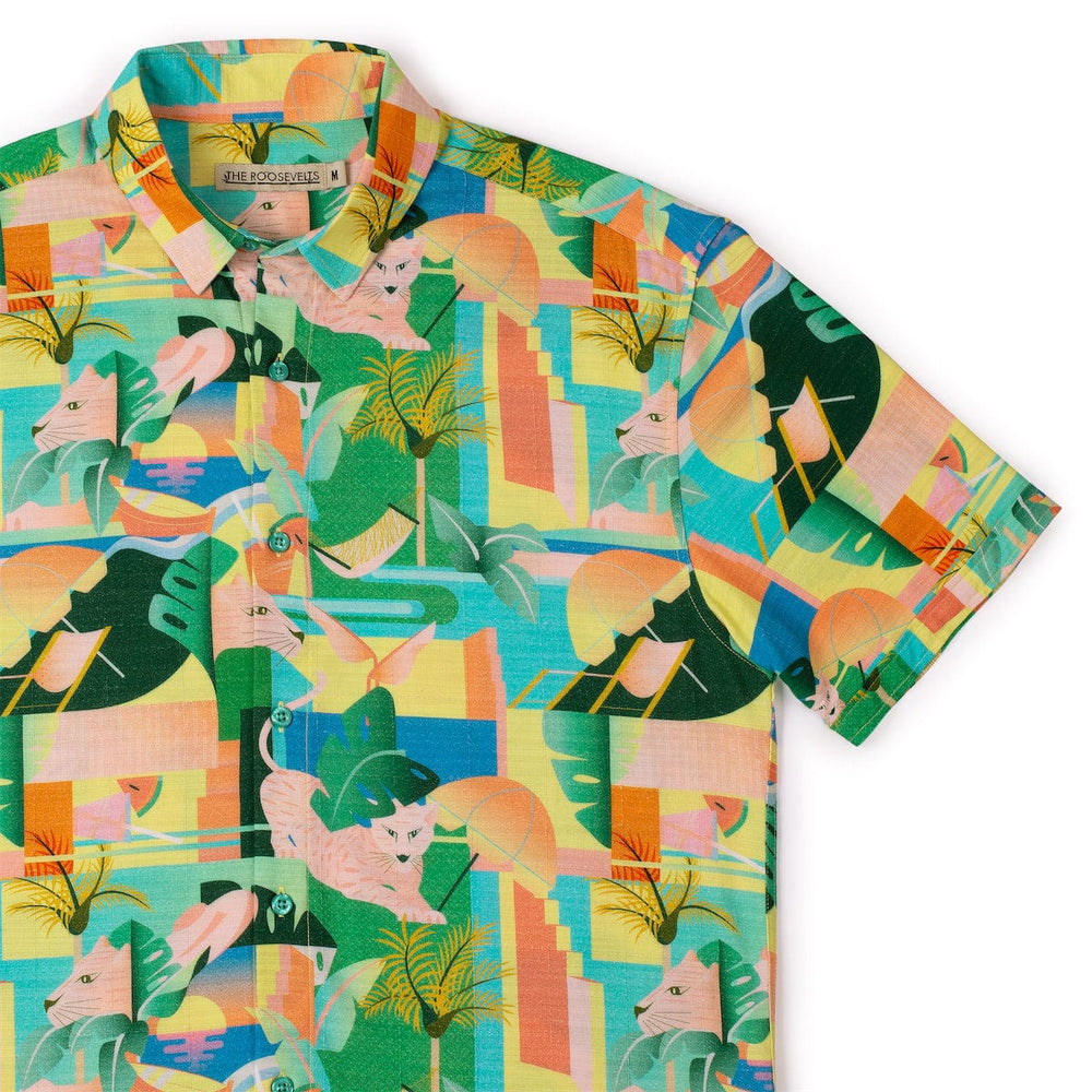Big Cat Cabana – Bamboo Short Sleeve Shirt - Image 3
