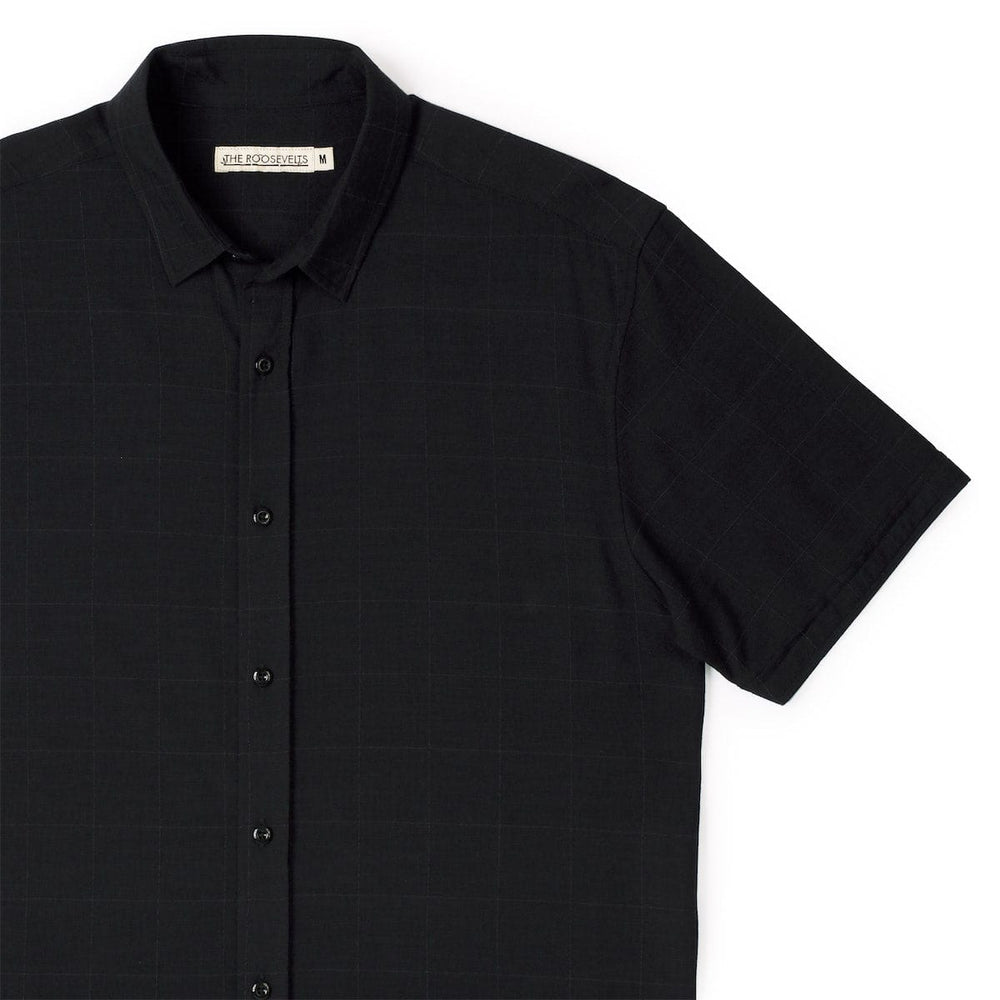Obsidian Black – Bamboo Short Sleeve Shirt - Image 4