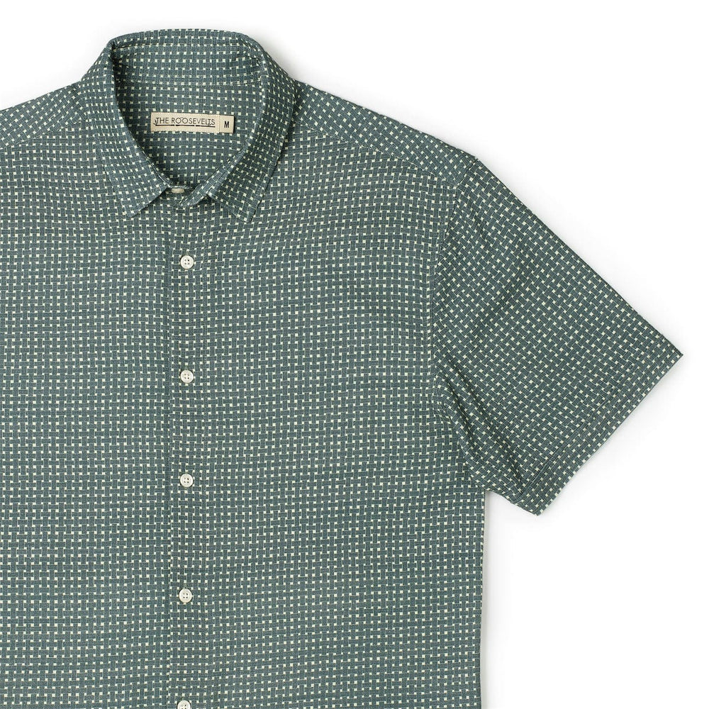 Palm Weave – Bamboo Short Sleeve Shirt - Image 4