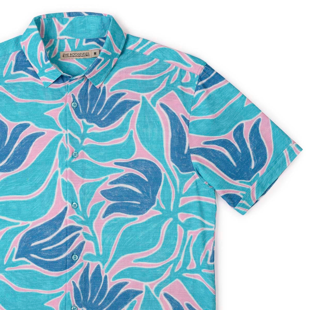 Turq Tropic – Bamboo Short Sleeve Shirt - Image 2